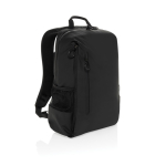 Sac à dos en RPET résistant à l'eau avec poche frontale pour PC 15,6” couleur noir deuxième vue