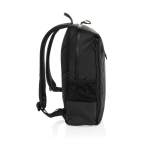 Sac à dos en RPET résistant à l'eau avec poche frontale pour PC 15,6” couleur noir troisième vue