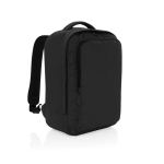 Sac à dos en RPET pour voyager de 19L avec poignée supérieure couleur noir deuxième vue