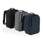 Sac à dos en RPET pour voyager de 19L avec poignée supérieure couleur noir vue générale