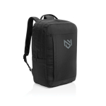 Sac à dos avec poche frontale zippée pour PC 15,6” Swiss Peak couleur noir vue avec logo