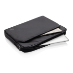 Housse en RPET avec doublure et poche frontale Swiss Peak, PC 15,6” couleur noir troisième vue