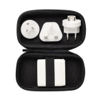 Chargeur de voyage multirégional avec sac de voyage intégré couleur blanc troisième vue