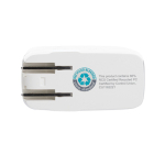 Chargeur de voyage multirégional avec sac de voyage intégré couleur blanc sixième vue