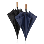 Parapluie semi-automatique en RPET 30” avec axe en métal Ø154 couleur noir vue générale
