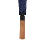 Parapluie semi-automatique en RPET 30” avec axe en métal Ø154 couleur bleu marine quatrième vue