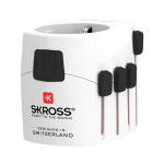 Adaptateur de voyage universel pour plus de 100 destinations Skross couleur blanc