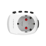 Adaptateur de voyage universel pour plus de 100 destinations Skross couleur blanc troisième vue