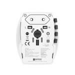 Adaptateur de voyage universel avec 2 ports et câble inclus Skross couleur blanc quatrième vue