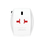 Adaptateur de voyage universel avec 2 ports et câble inclus Skross couleur blanc cinquième vue