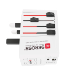 Adaptateur de voyage universel avec 2 ports et câble inclus Skross couleur blanc sixième vue