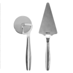 Ensemble d'ustensiles pour pizza en acier inoxydable Boska couleur argenté brillant