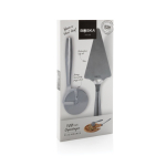 Ensemble d'ustensiles pour pizza en acier inoxydable Boska couleur argenté brillant deuxième vue avec boîte