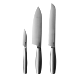 Set de couteaux de cuisine en acier inoxydable haut de gamme Boska couleur argenté brillant
