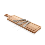 Set à fromage avec planche à découper en bois et couteaux Boska couleur marron deuxième vue