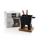 Fondue en céramique haut de gamme avec garantie à vie Boska couleur noir vue avec boîte
