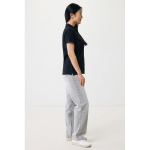 Polo femme coupe décontractée en coton piqué recyclé 220 g/m² Iqoniq couleur noir deuxième vue avec modèle
