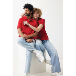 Polo femme coupe décontractée en coton piqué recyclé 220 g/m² Iqoniq couleur rouge