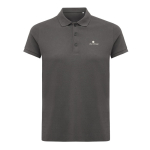 Polo femme coupe décontractée en coton piqué recyclé 220 g/m² Iqoniq couleur argenté mat vue avec logo