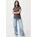 Polo femme coupe décontractée en coton piqué recyclé 220 g/m² Iqoniq couleur argenté mat vue avec modèle