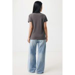 Polo femme coupe décontractée en coton piqué recyclé 220 g/m² Iqoniq couleur argenté mat quatrième vue avec modèle
