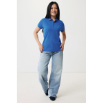 Polo femme coupe décontractée en coton piqué recyclé 220 g/m² Iqoniq couleur bleu roi vue avec modèle