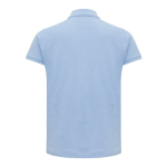 Polo femme coupe décontractée en coton piqué recyclé 220 g/m² Iqoniq couleur cyan deuxième vue