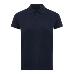Polo femme coupe décontractée en coton piqué recyclé 220 g/m2 Iqoniq couleur bleu marine