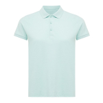 Polo femme coupe décontractée en coton piqué recyclé 220 g/m2 Iqoniq couleur vert menthe