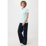 Polo femme coupe décontractée en coton piqué recyclé 220 g/m² Iqoniq couleur vert menthe vue avec modèle