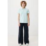 Polo femme coupe décontractée en coton piqué recyclé 220 g/m² Iqoniq couleur vert menthe deuxième vue avec modèle