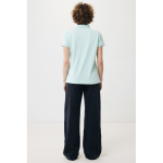 Polo femme coupe décontractée en coton piqué recyclé 220 g/m² Iqoniq couleur vert menthe troisième vue avec modèle