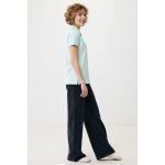 Polo femme coupe décontractée en coton piqué recyclé 220 g/m² Iqoniq couleur vert menthe quatrième vue avec modèle