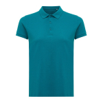 Polo femme coupe décontractée en coton piqué recyclé 220 g/m2 Iqoniq couleur vert pastel