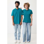 Polo femme coupe décontractée en coton piqué recyclé 220 g/m2 Iqoniq couleur vert pastel
