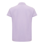 Polo femme coupe décontractée en coton piqué recyclé 220 g/m² Iqoniq couleur lilas deuxième vue