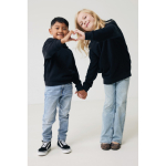 Sweat-shirt enfant en coton recyclé avec capuche 280 g/m2 Iqoniq couleur noir vue avec modèle