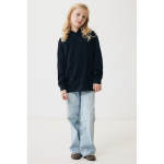 Sweat-shirt enfant en coton recyclé avec capuche 280 g/m2 Iqoniq couleur noir quatrième vue avec modèle