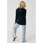Sweat-shirt enfant en coton recyclé avec capuche 280 g/m2 Iqoniq couleur noir