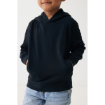 Sweat-shirt enfant en coton recyclé avec capuche 280 g/m2 Iqoniq couleur noir