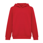 Sweat-shirt enfant en coton recyclé avec capuche 280 g/m2 Iqoniq couleur rouge