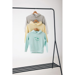 Sweat-shirt enfant en coton recyclé avec capuche 280 g/m2 Iqoniq couleur gris clair