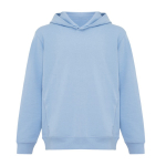 Sweat-shirt enfant en coton recyclé avec capuche 280 g/m2 Iqoniq couleur cyan