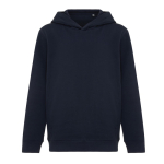 Sweat-shirt enfant en coton recyclé avec capuche 280 g/m2 Iqoniq couleur bleu marine