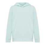 Sweat-shirt enfant en coton recyclé avec capuche 280 g/m2 Iqoniq couleur vert menthe