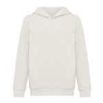 Sweat-shirt enfant en coton recyclé avec capuche 280 g/m2 Iqoniq couleur blanc cassé
