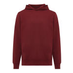 Sweat-shirt unisexe avec capuche en coton recyclé 280 g/m2 Iqoniq couleur bordeaux
