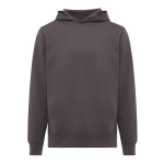 Sweat-shirt unisexe avec capuche en coton recyclé 280 g/m2 Iqoniq couleur argenté mat