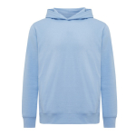 Sweat-shirt unisexe avec capuche en coton recyclé 280 g/m2 Iqoniq couleur cyan