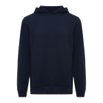 Sweat-shirt unisexe avec capuche en coton recyclé 280 g/m2 Iqoniq couleur bleu marine